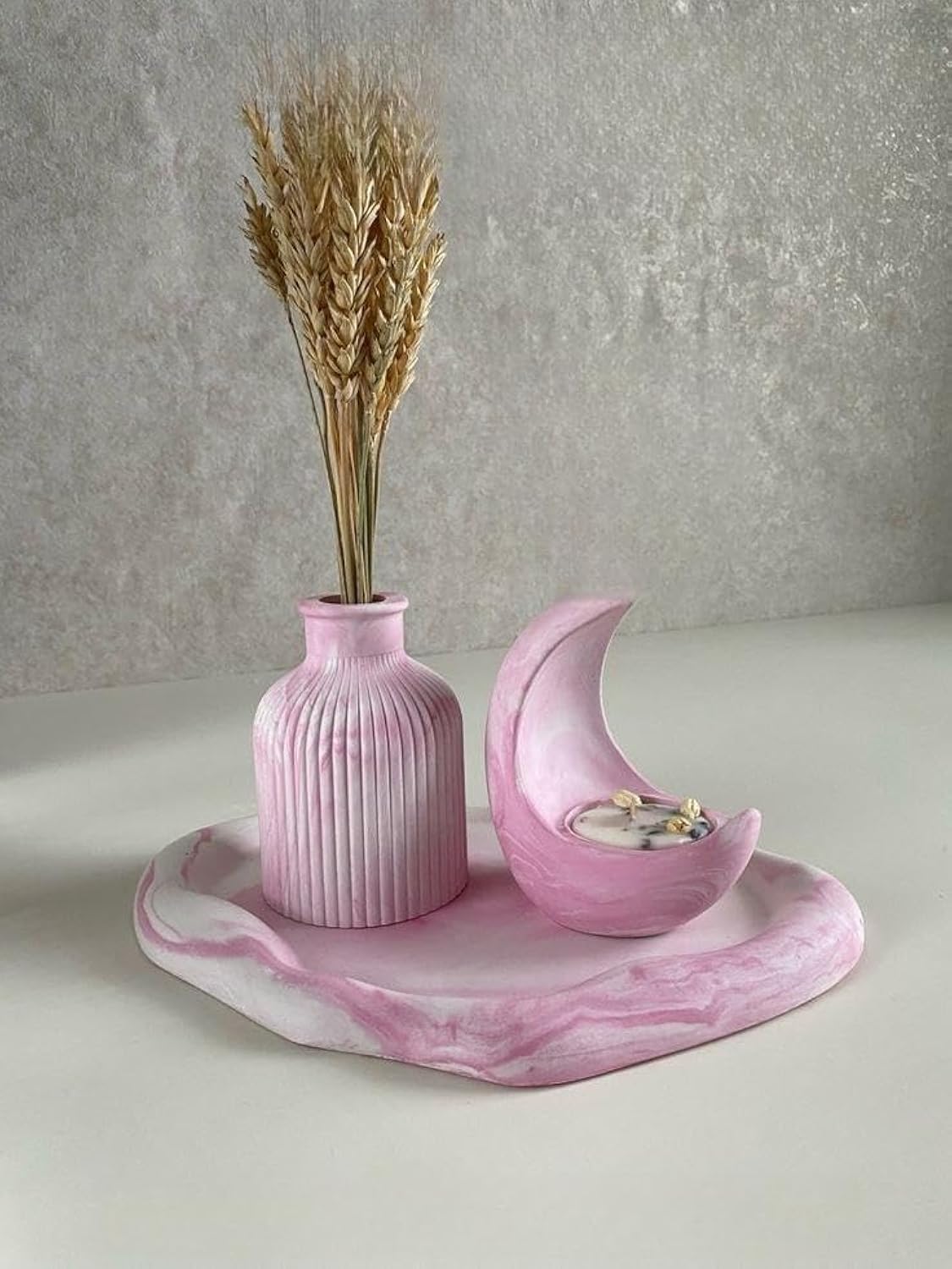 مجموعة ديكور خرسانية أنيقة وعصرية – 100% مصنوعة يدوياً