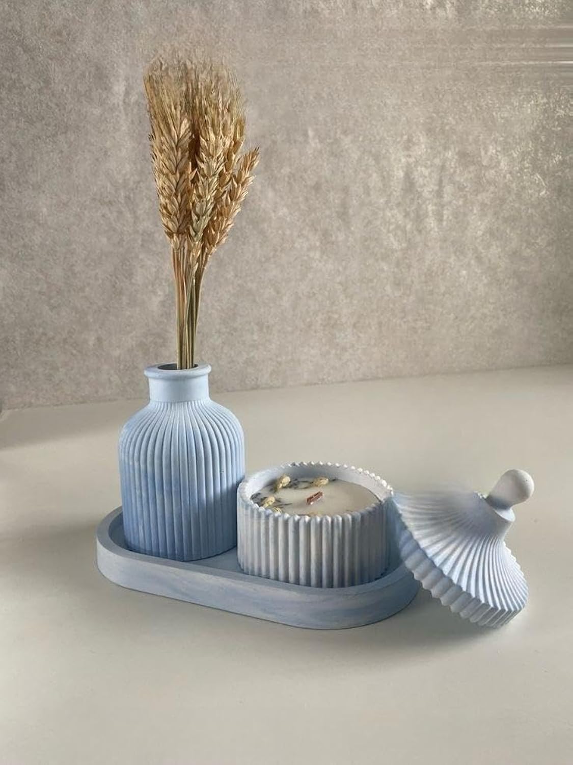 مجموعة ديكور خرسانية أنيقة وعصرية – 100% مصنوعة يدوياً