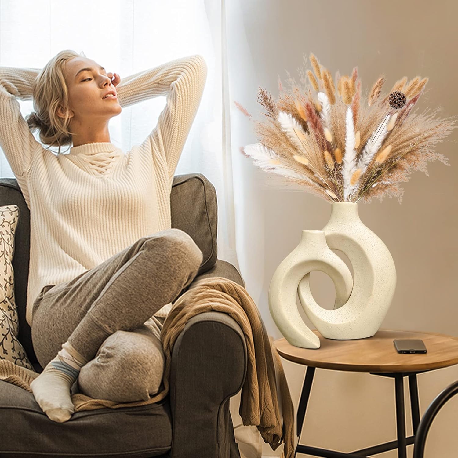 قطعة ديكور سيراميكية أنيقة – تصميم مينيمالي