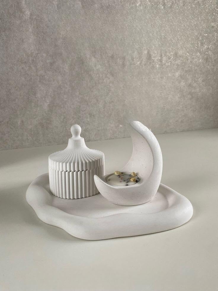 مجموعة ديكور خرسانية أنيقة وعصرية – 100% مصنوعة يدوياً