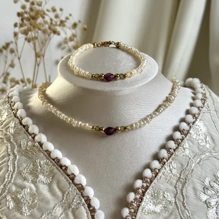 Ensemble collier et bracelet "Sultana"