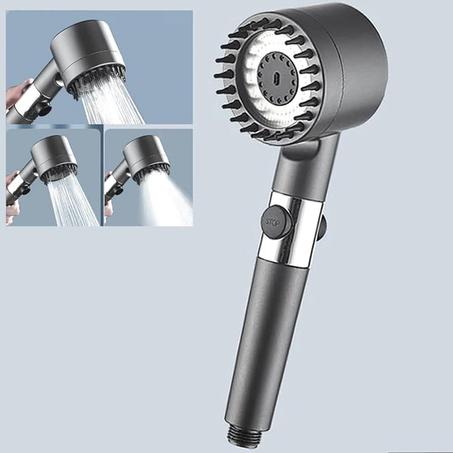 دش تدليك متعدد الوظائف، رأس دش محمول عالي الضغط بثلاثة أوضاع، تدليك وتجميل البشرة،