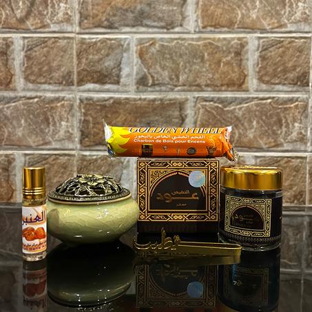 باقة بخور النفيس المتكاملة ✨ – عبير الأصالة والرائحة الطيبة 🌹