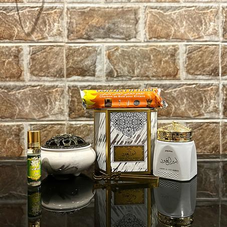 باقة بخور أمير العود المبسوس المتكاملة  ✨ خلي دارك تعمر بعبير الأصالة والرائحة الطيبة 🌹