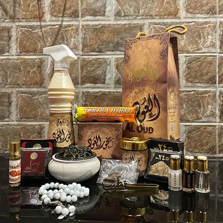باقة بخور العود  المتكاملة متكونة من 13 قطعة ✨ خلي دارك تعمر بعبير الأصالة والرائحة الطيبة 🌹