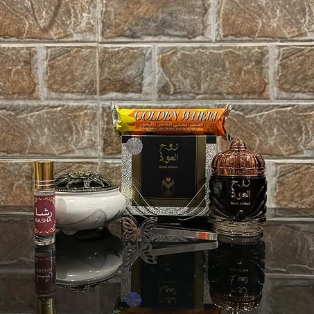 باقة بخور روح العود المتكاملة  ✨ خلي دارك تعمر بعبير الأصالة والرائحة الطيبة 🌹