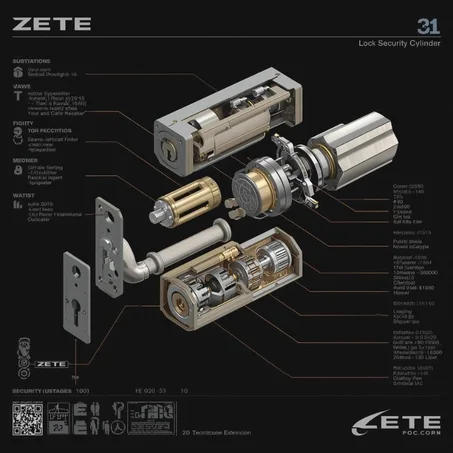 أسطوانة قفل الباب Door Lock Cylinder ZETE