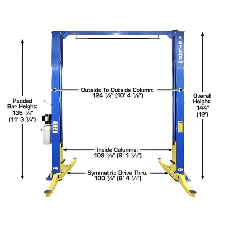 ATLAS Pro-9D Overhead 9,000 lbs. Capacity 2 Post Lift