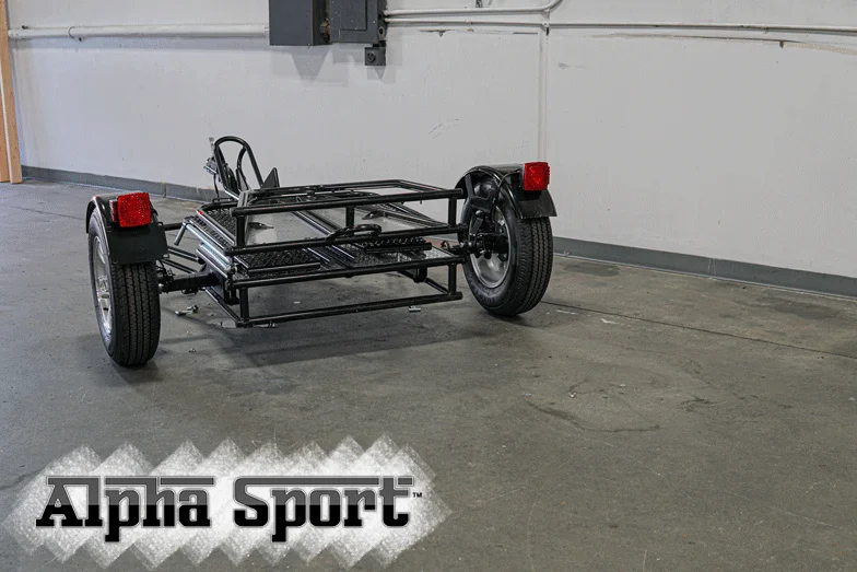 BB107RU Single Ride-Up SRL Stand-Up™ Motorcycle Trailer