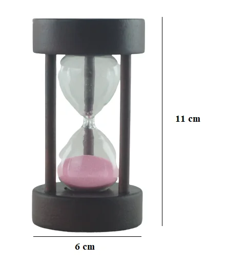 427RO - Sablier en Verre Horloge De Sable 5 Minutes - Sablier Créatif pour décoration - Rose
