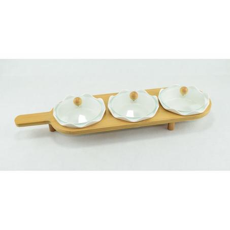 259 - 3 pots à épices, Boîte d'assaisonnement pour condiments en porcelaine - BC16-3