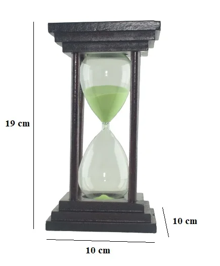 413V - Sablier en Verre Horloge De Sable 15 Minutes - Sablier Créatif pour décoration - Vert