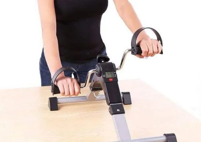 Mini vélo d'exercice à pédale Portable sous le bureau, Machine d'exercice de pied pour la rééducation des jambes en intérieur