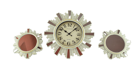 395 - Horloge et deux mirroir pour décoration