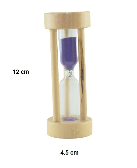 646VI - Sablier en Verre Horloge 10 Minutes -  Créatif pour décoration - Violet