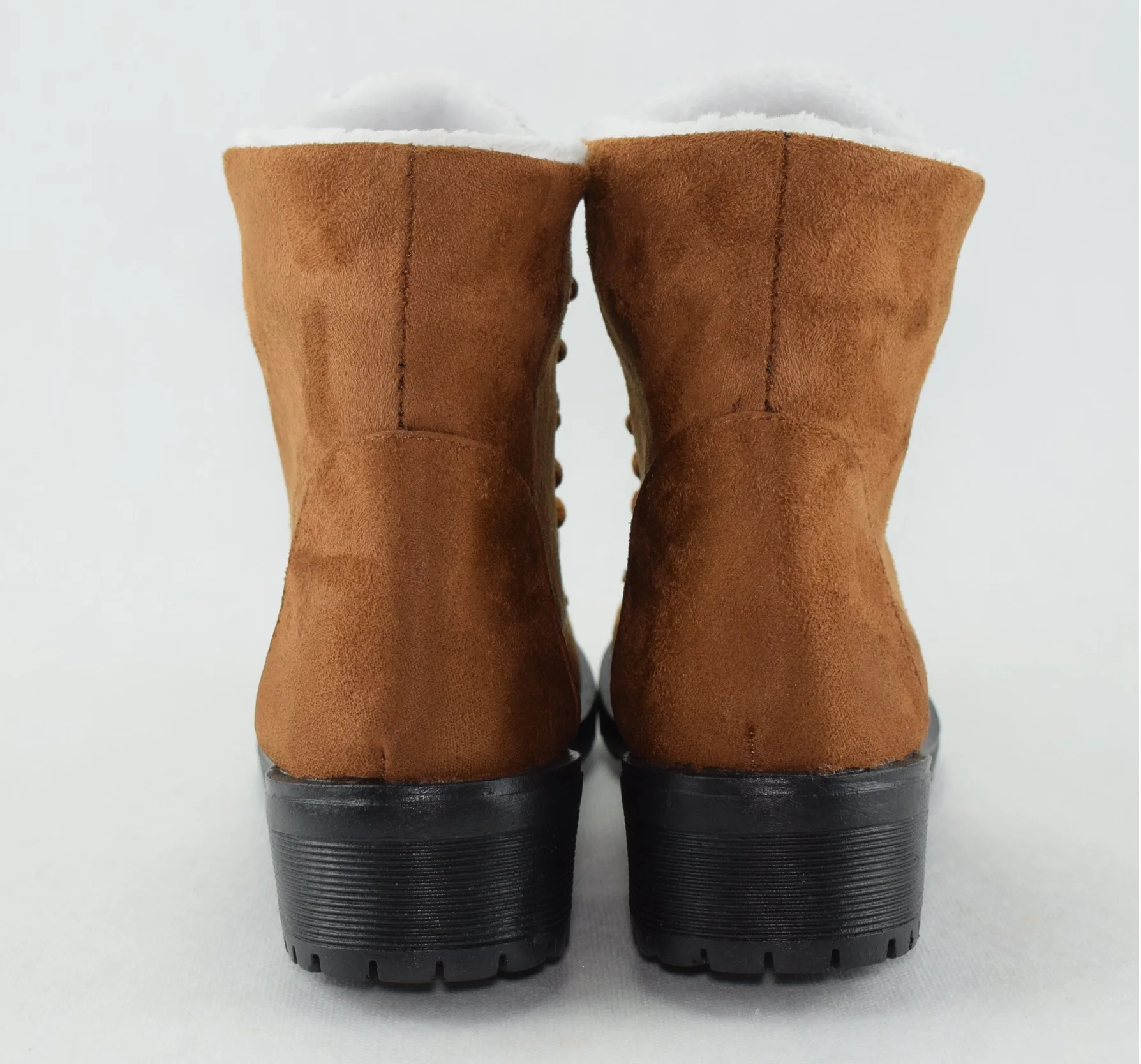 158 - Bottes pour femme en Daim tendance hiver 2023-2024 - Marron