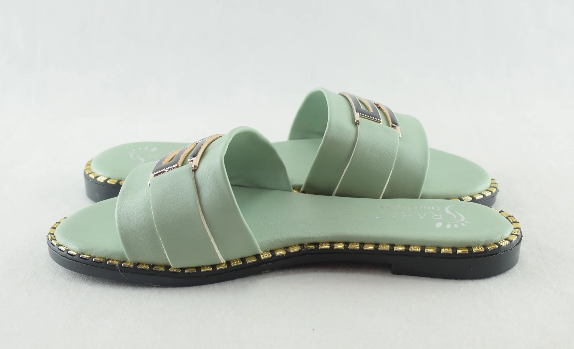 460 - Sandale femme Chic vert pistache Tendance 2023-2024