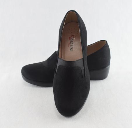482-chaussures pour femme simples, légères et confortable en Daim - Noir
