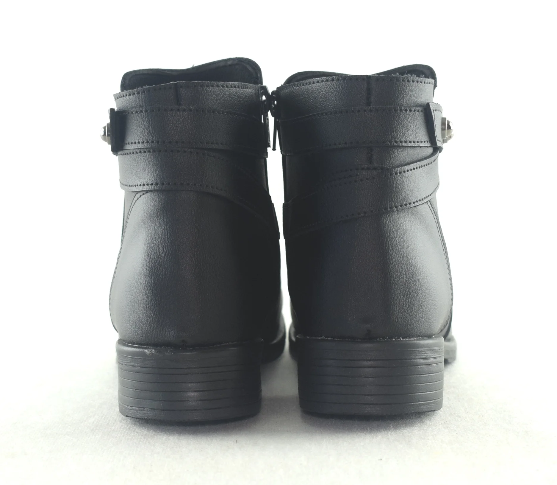 538 - Bottes pour femme chic en cuir tendance hiver 2023 - Noir