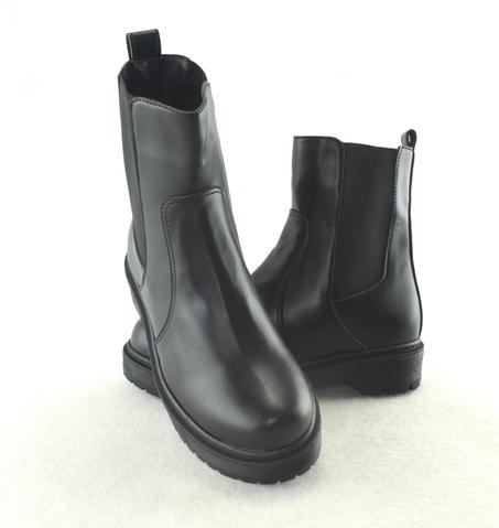 930 - Bottes pour femme chic en cuir tendance hiver 2024 Noir