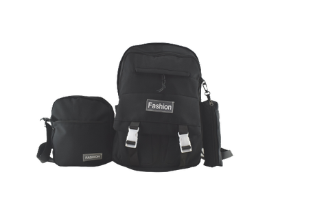 863B  - Sac à dos enfant, 3 pièces - Noir