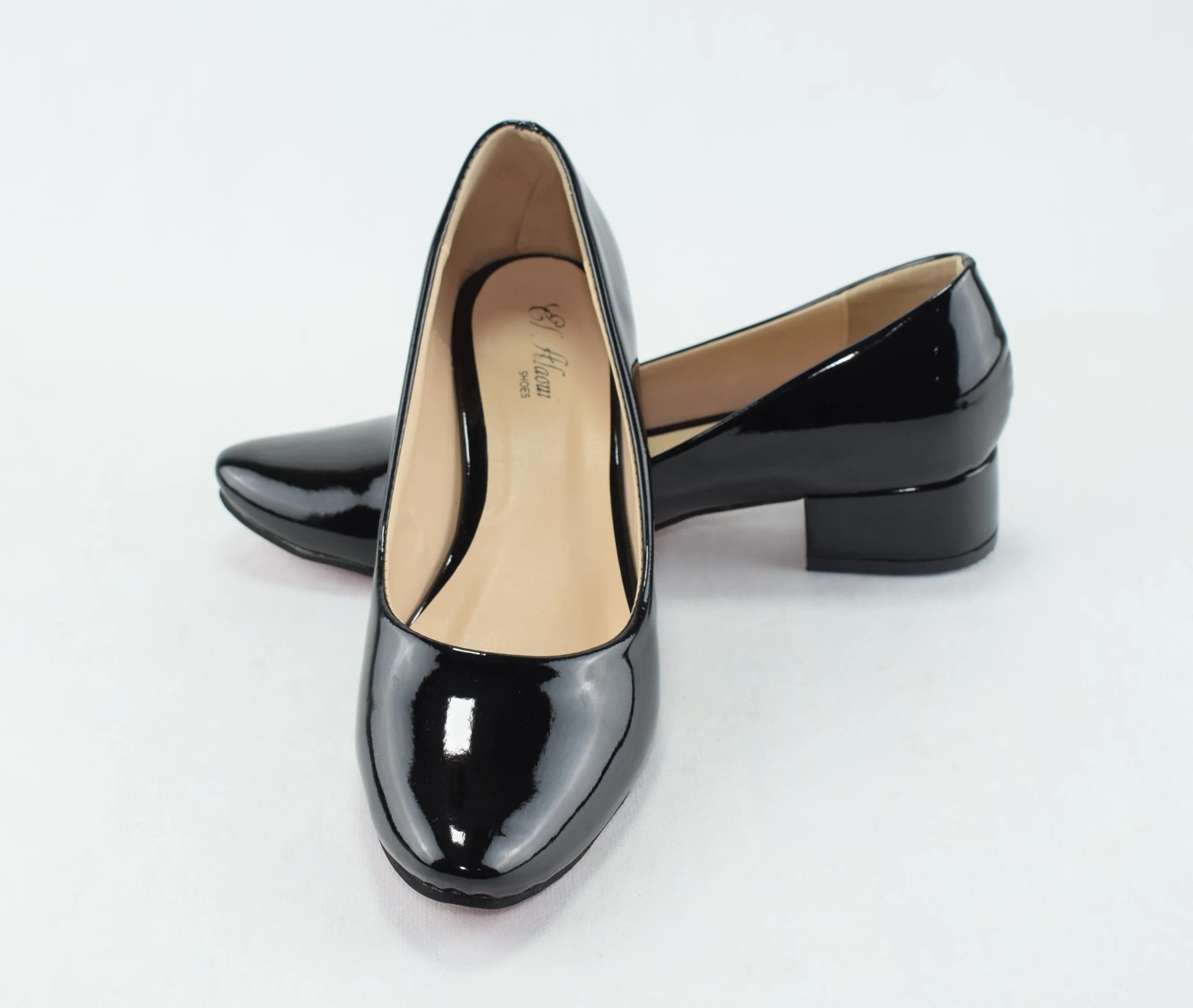 127 - Escarpins chaussures femme à talon moyen - Noir - EU 40
