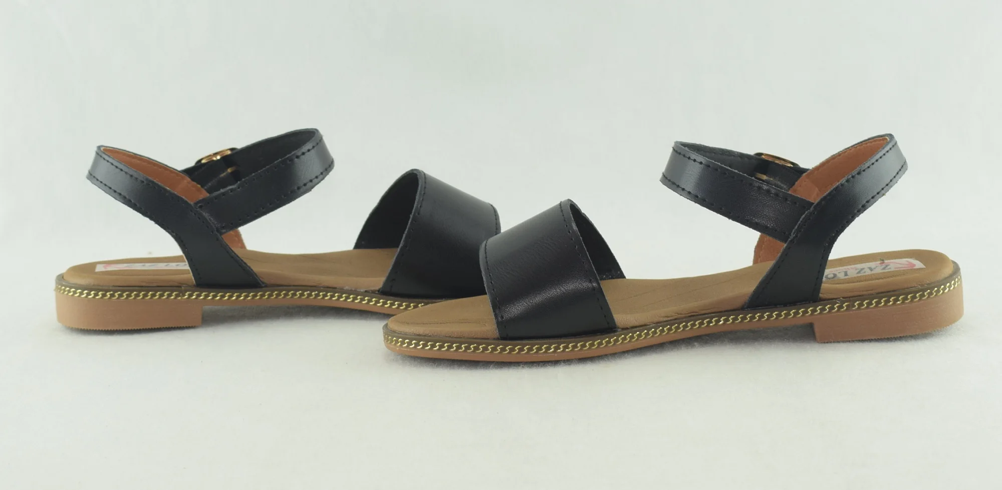 813-Sandales femme plate et légère tendance 2023-2024 Noir