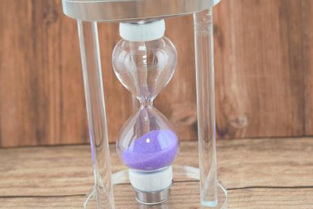 774V - Sablier en verre 7 secondes, décoratif et pratique - Violet - Violet