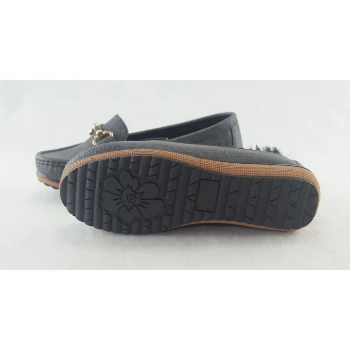 1054Mocassins pour femme tendance - Noir jeans