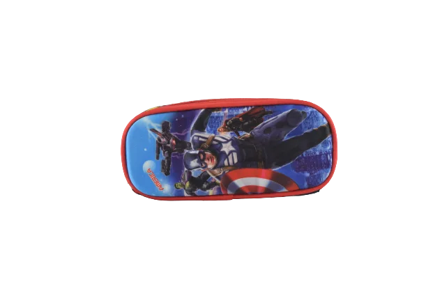 851 - Cartable scolaire à roulette 3 pièces CAPTAIN AMERICA