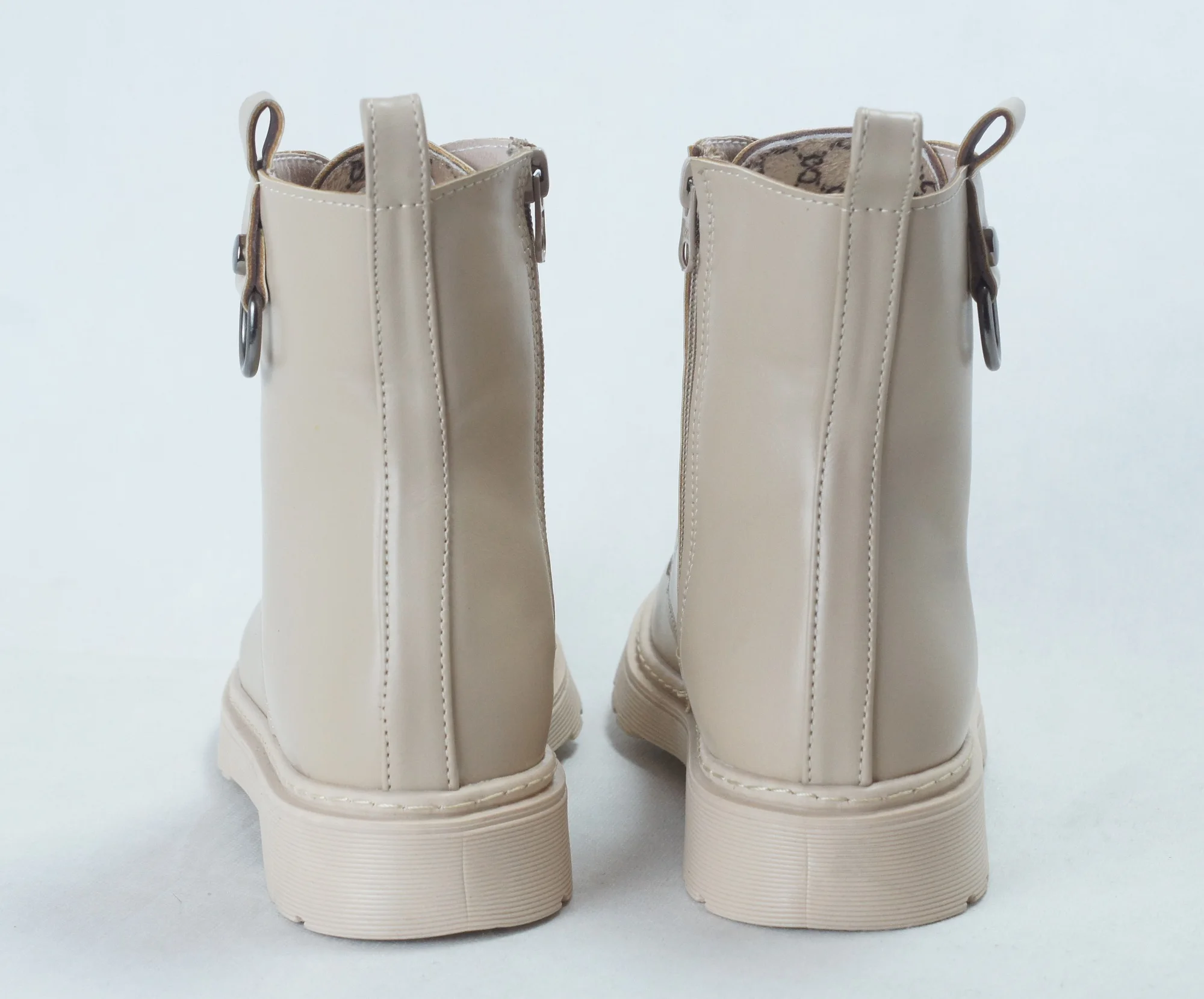 552 - Bottes pour femme chic en cuir tendance hiver 2023 - Beige