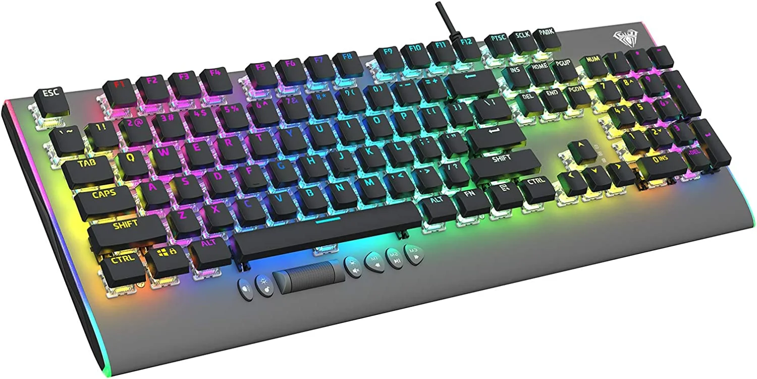 600 - Clavier de jeu mécanique filaire arc-en-ciel rétroéclairé Cherry MX Red Switchs - K3101FA