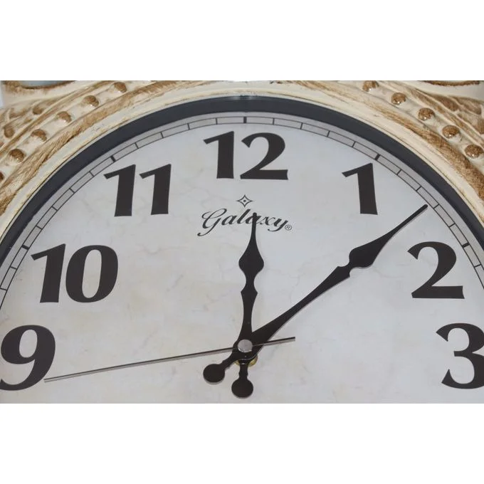 264 - horloge murale grande taille pour décoration salon, style classique - Beige