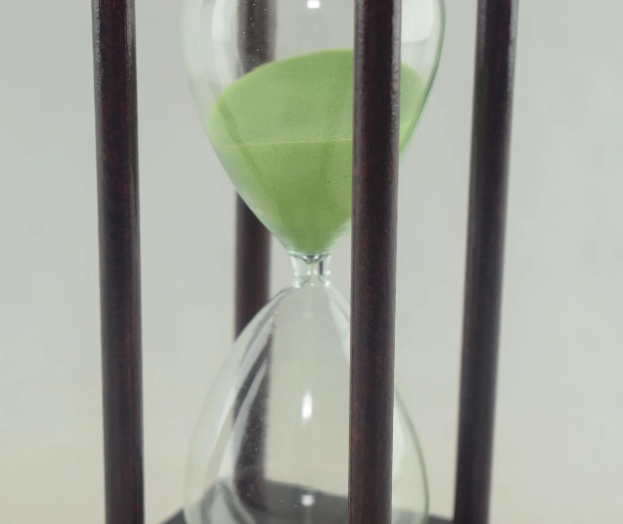413V - Sablier en Verre Horloge De Sable 15 Minutes - Sablier Créatif pour décoration - Vert