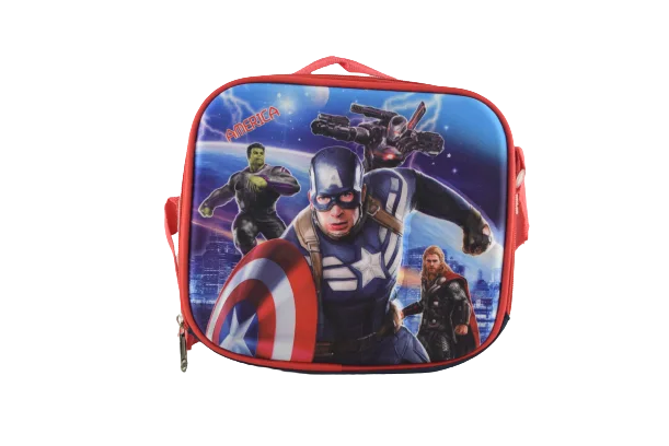 851 - Cartable scolaire à roulette 3 pièces CAPTAIN AMERICA