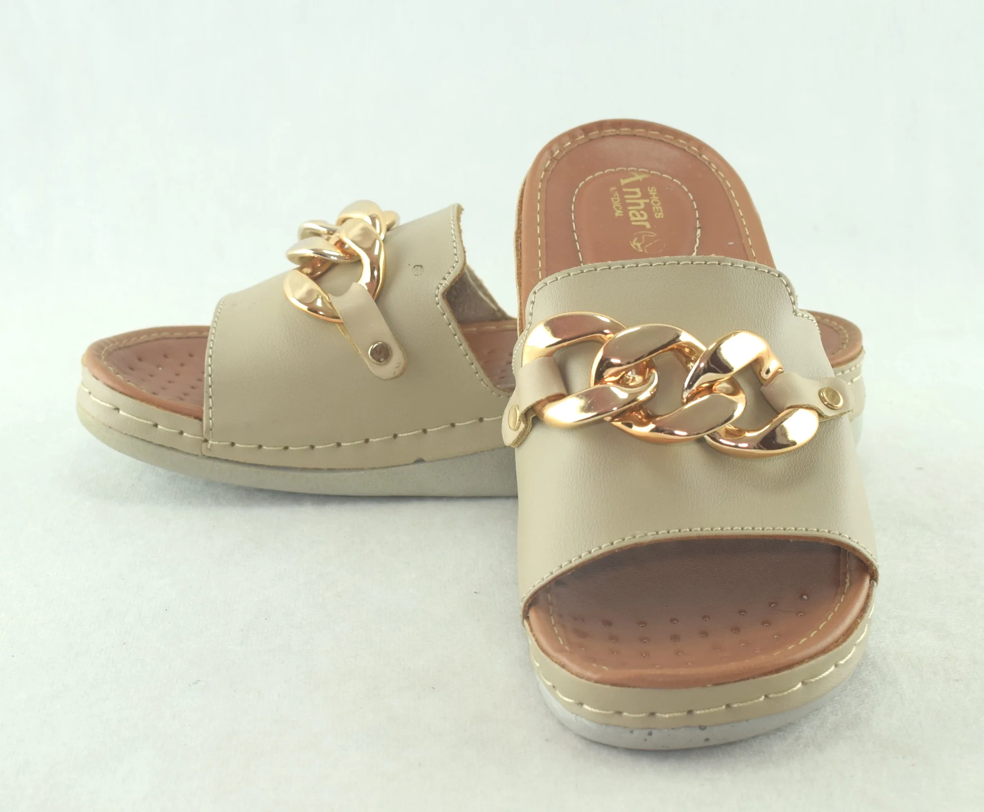 895-Sandales Femme, Tendance 2024-Beige
