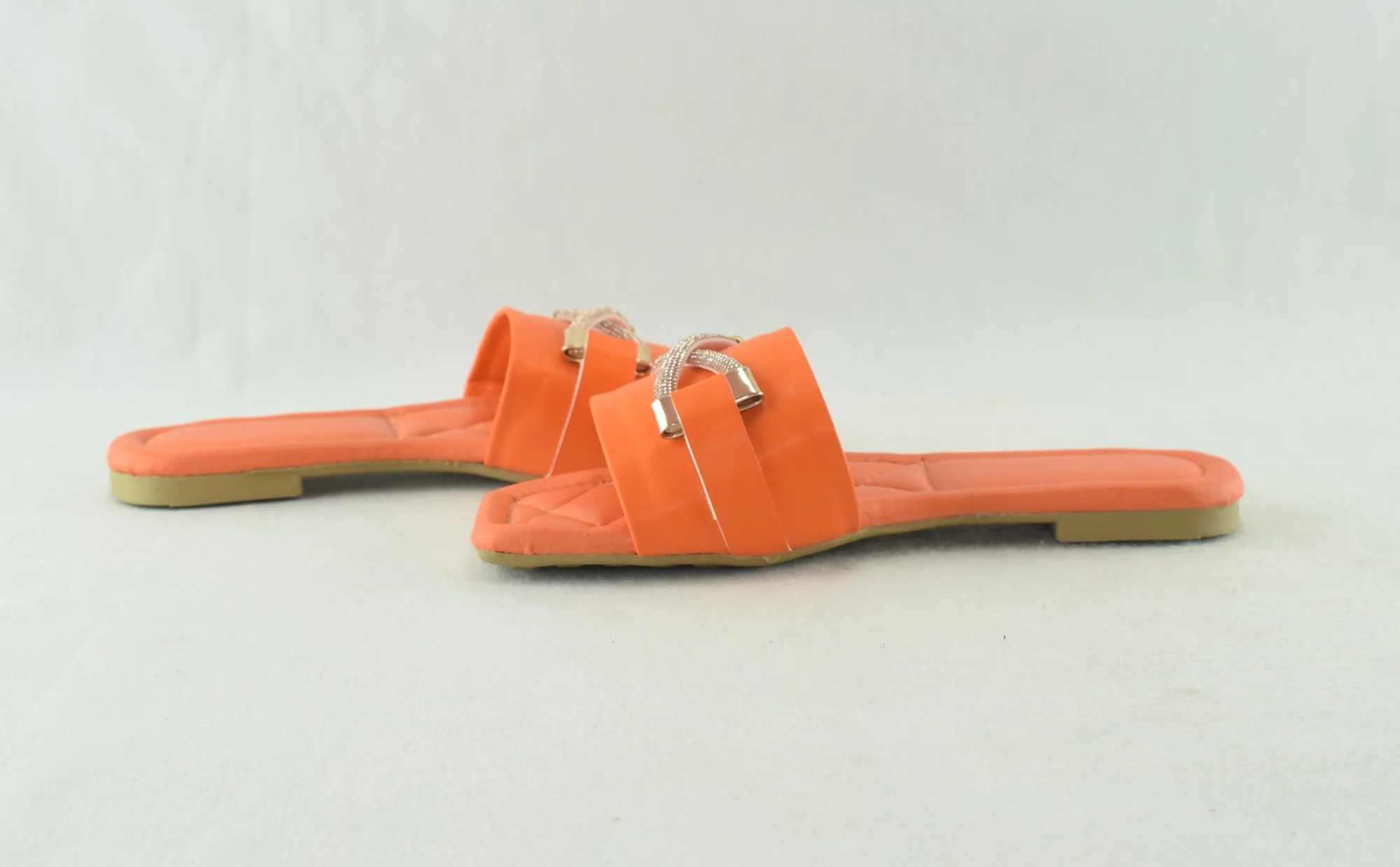 736-Sandales femme - orange