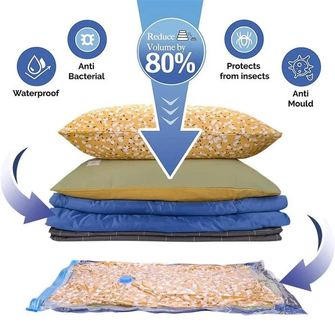 Lot de 5 Sac de Rangement sous vide pour Voyage avec Pompe