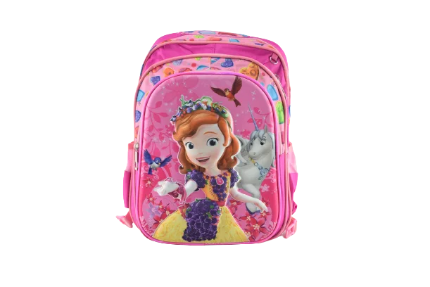 874 - Cartable scolaire à roulette 3 pièces Princess Sofia