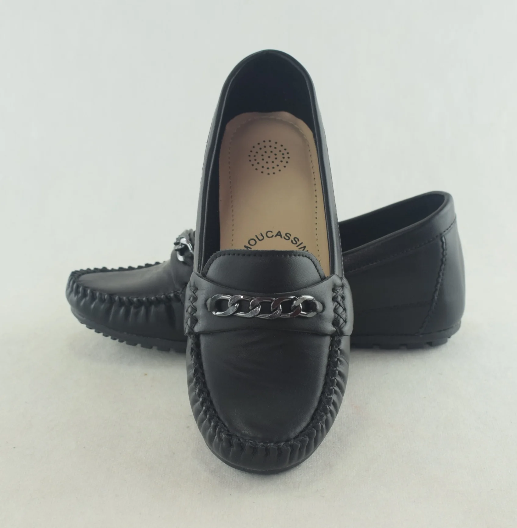 556 - mocassins pour femme tendance  - Noir