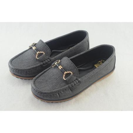 1054Mocassins pour femme tendance - Noir jeans