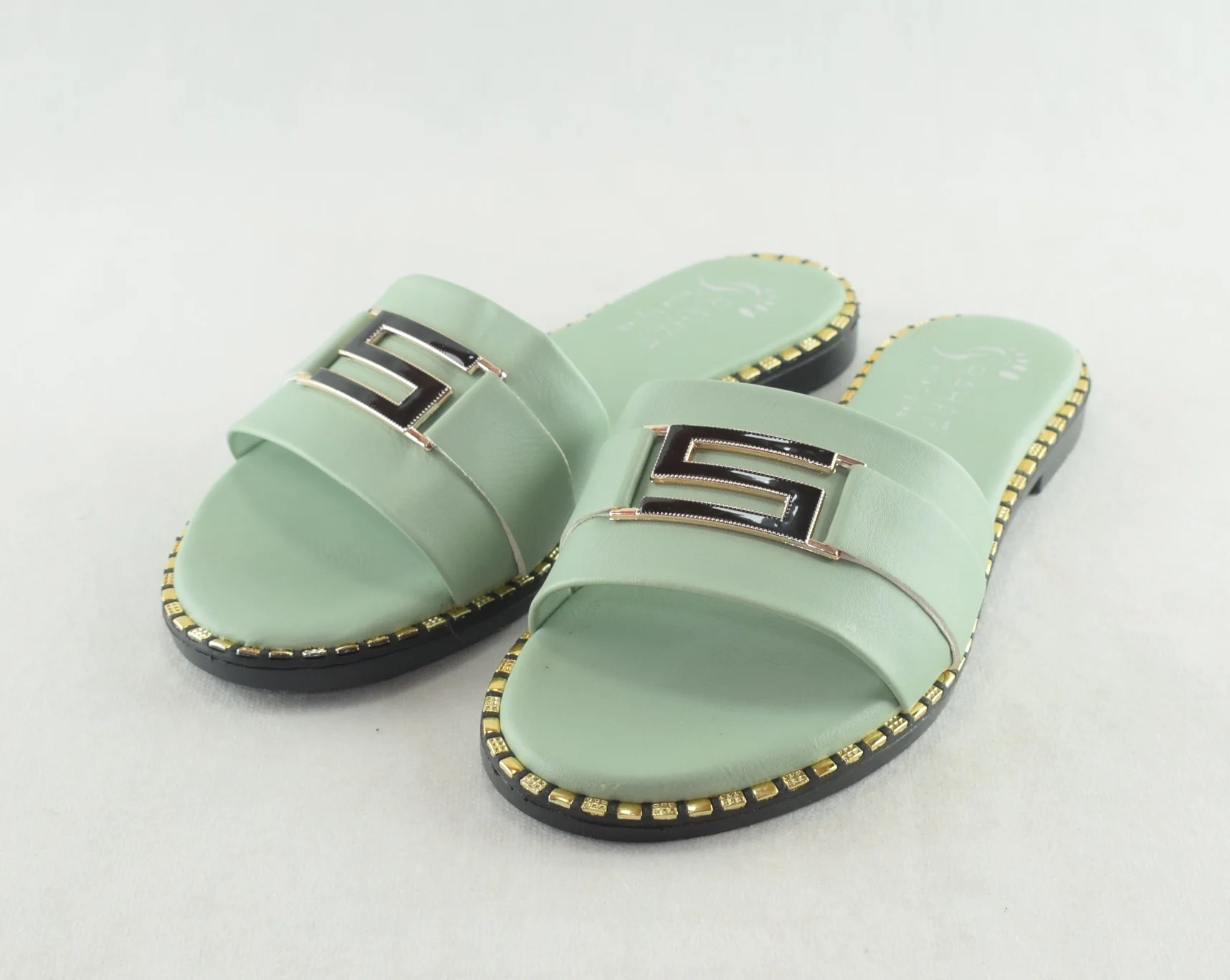 460 - Sandale femme Chic vert pistache Tendance 2023-2024