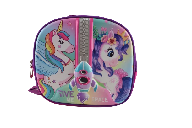 862 - Cartable scolaire à roulette 3 pièces Unicorn
