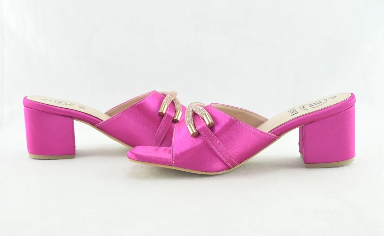772-sandales à talons et sac, fuchsia - or