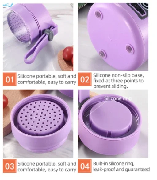Mixeur de jus, presse-agrumes portable et rechargeable USB - Violet