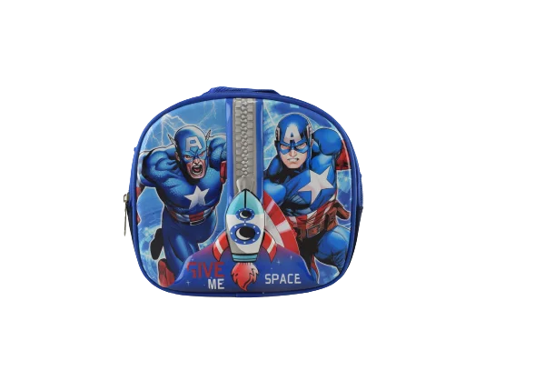 859 - Cartable scolaire à roulette 3 pièces CAPTAIN AMERICA