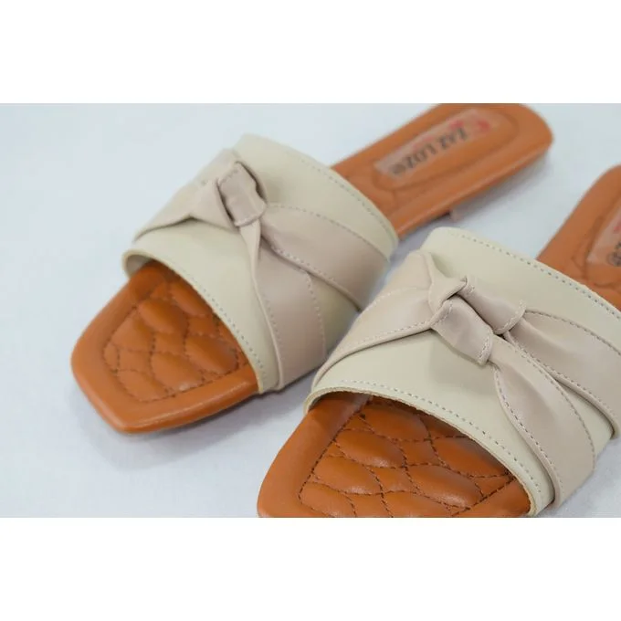 Sandale femme élégante beige / marron