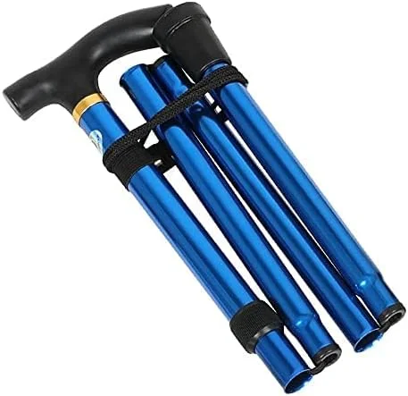 854 - Canne de Marche pliante ultra légère - bleu