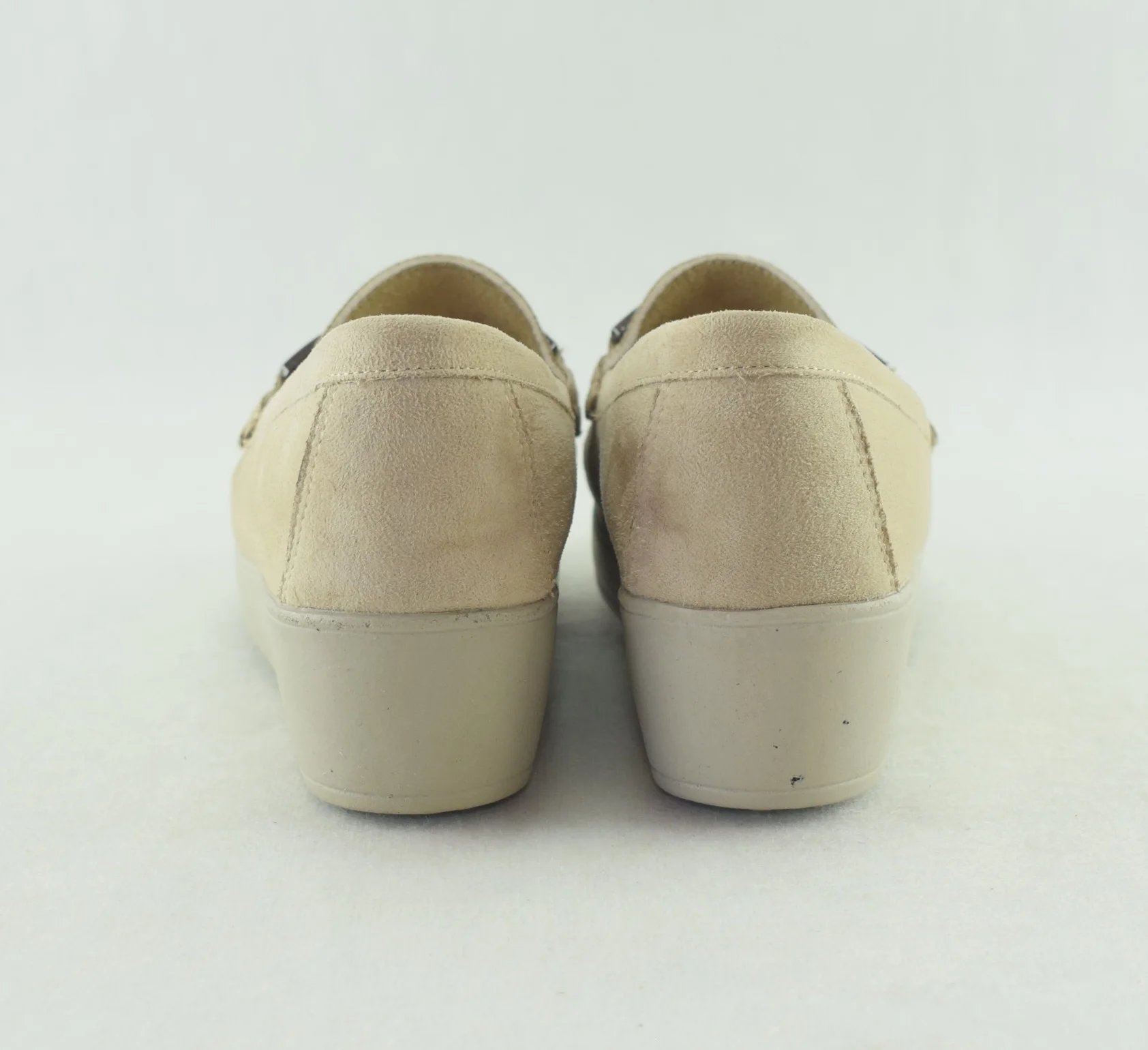 738 - Mocassins en daim pour femme tendance 2023 - Beige