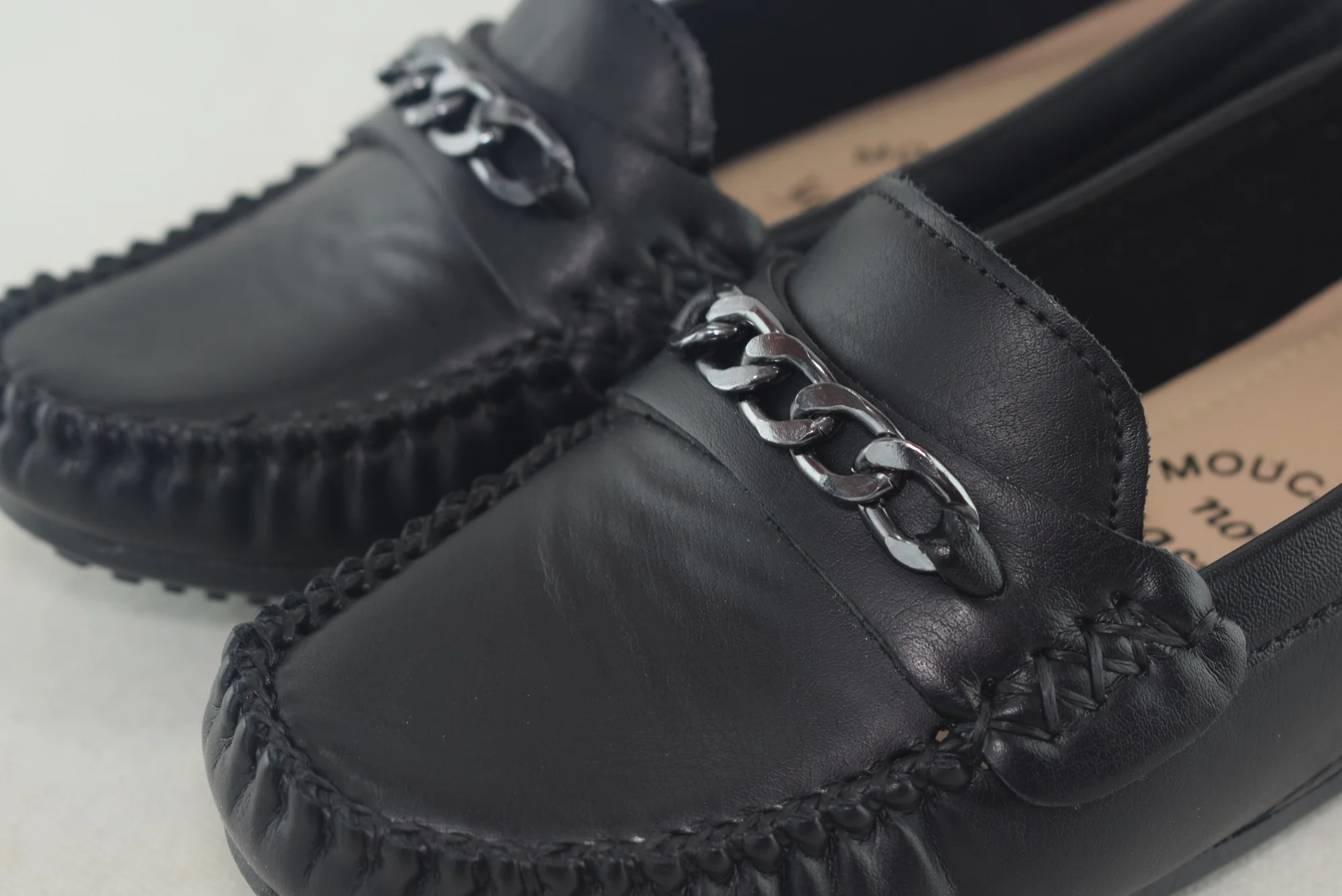 556 - mocassins pour femme tendance  - Noir